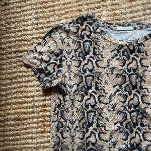 RAGDOLL Brown Snakeskin Tee Size L